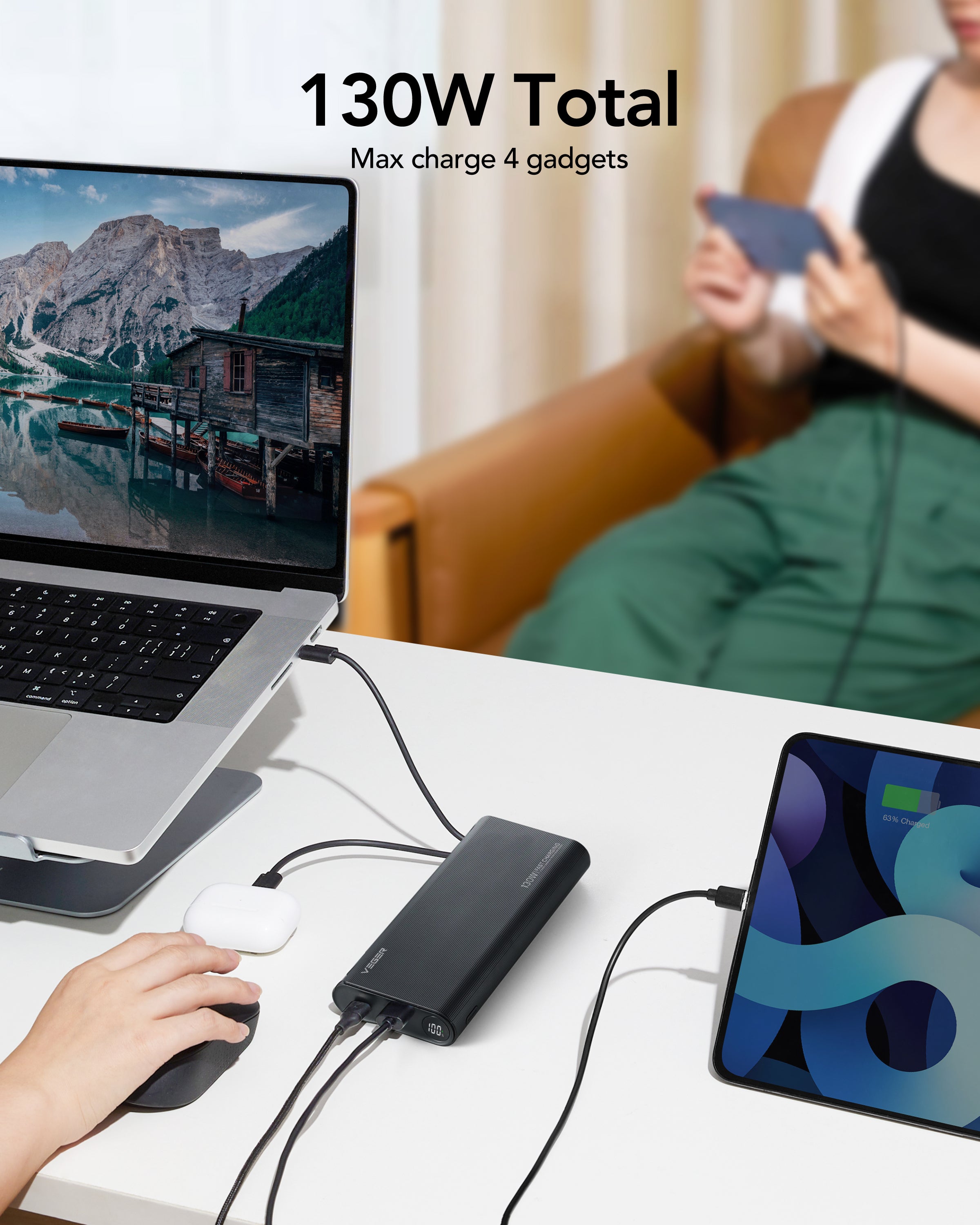 25,000mAh Power Bank 130W Fast Speed Charging