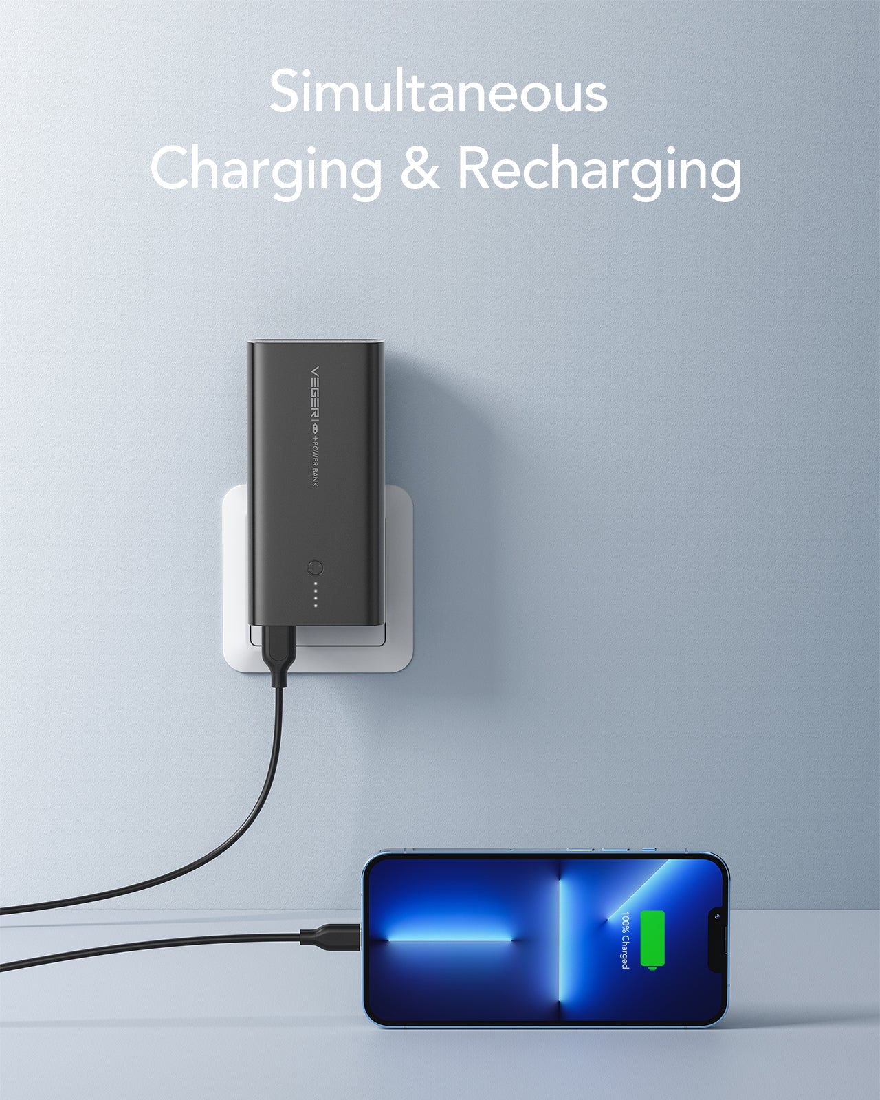 ACE100 Built-in EU Plug Power Bank PD 20W 10000mAh