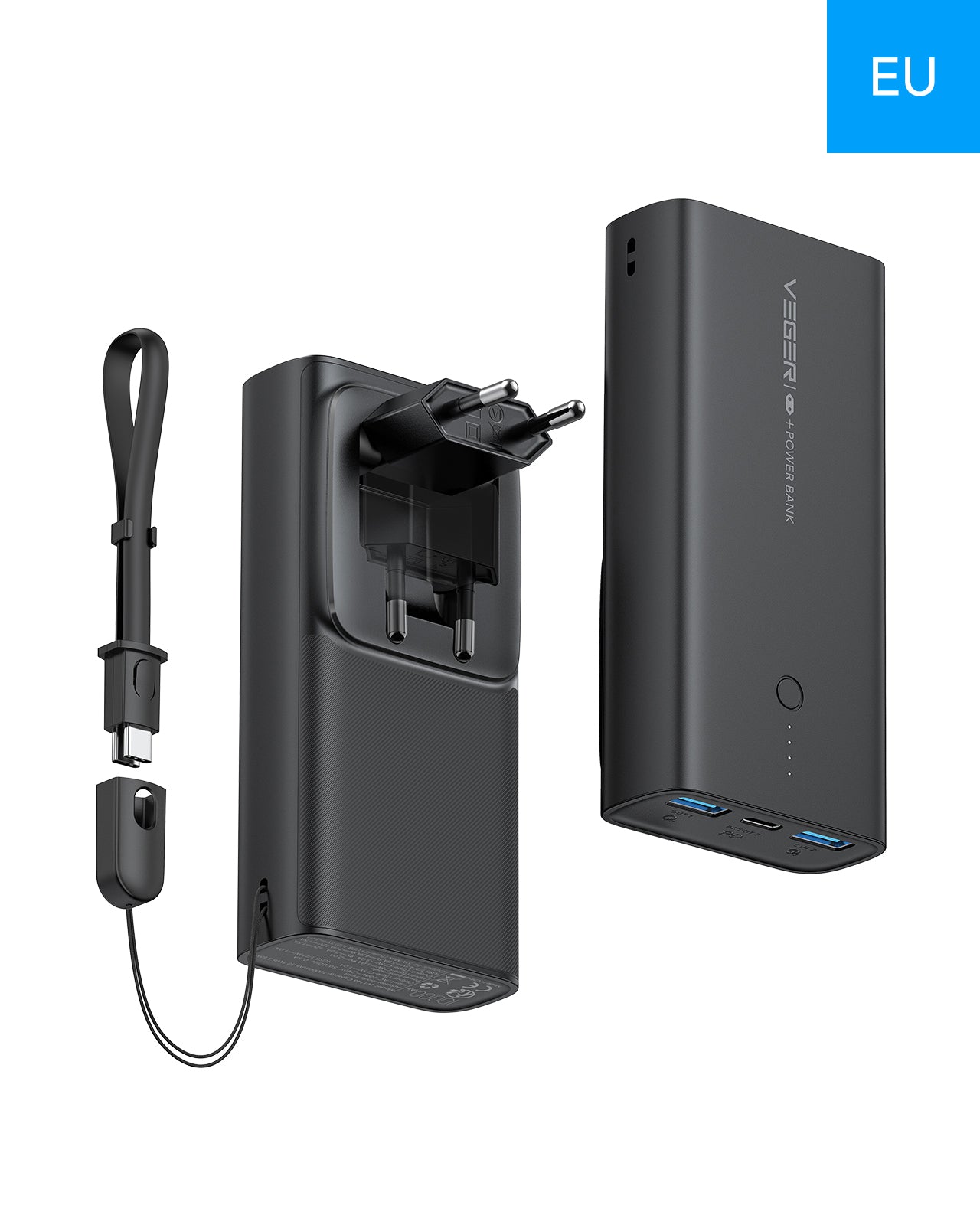 ACE100 Built-in EU Plug Power Bank PD 20W 10000mAh