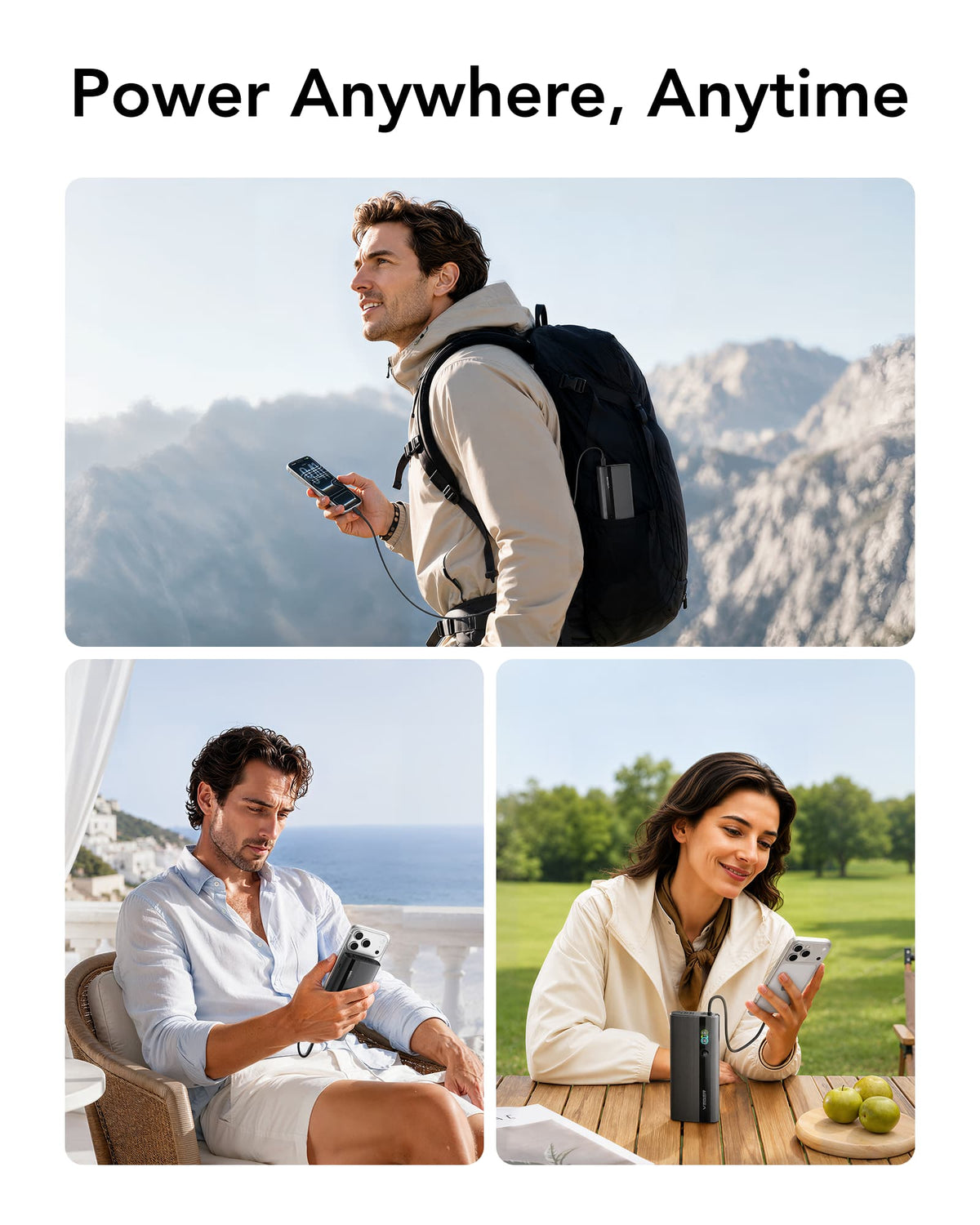 PocketPower 20 20000mAh 100W Power Bank with Built-in USB-C Cable & LED Digital Display