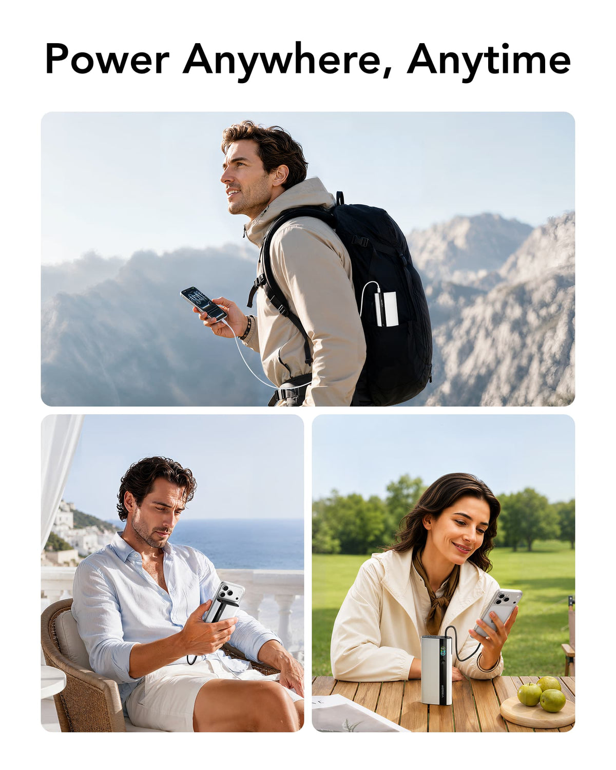 PocketPower 20 20000mAh 100W Power Bank with Built-in USB-C Cable & LED Digital Display