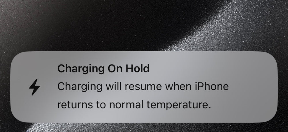 Charging on Hold due to iPhone Temperature