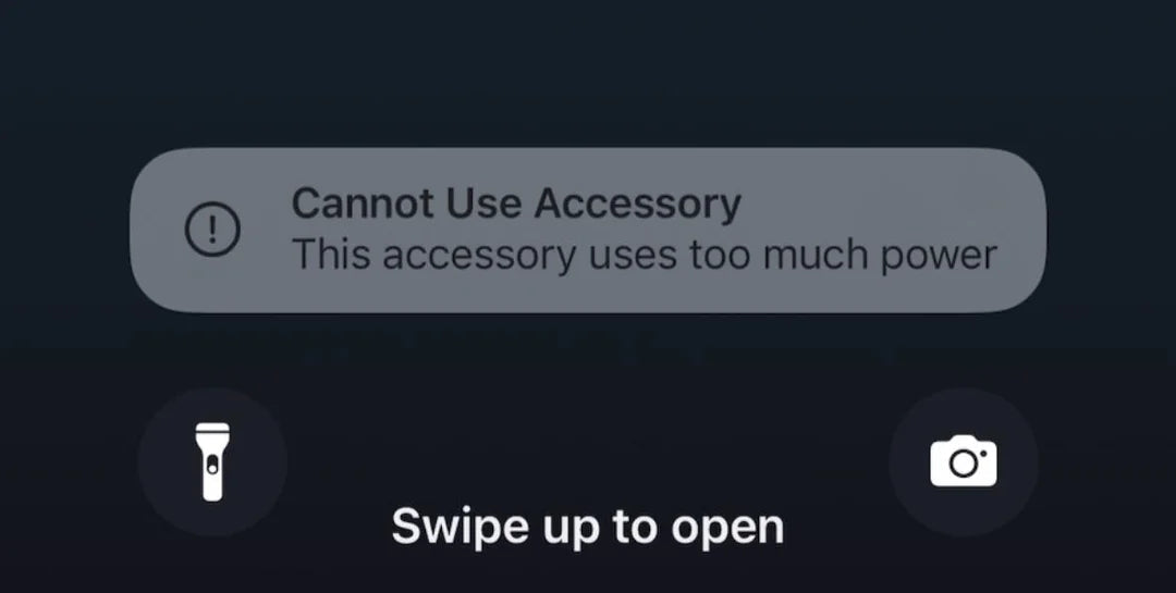 this accessory uses too much power