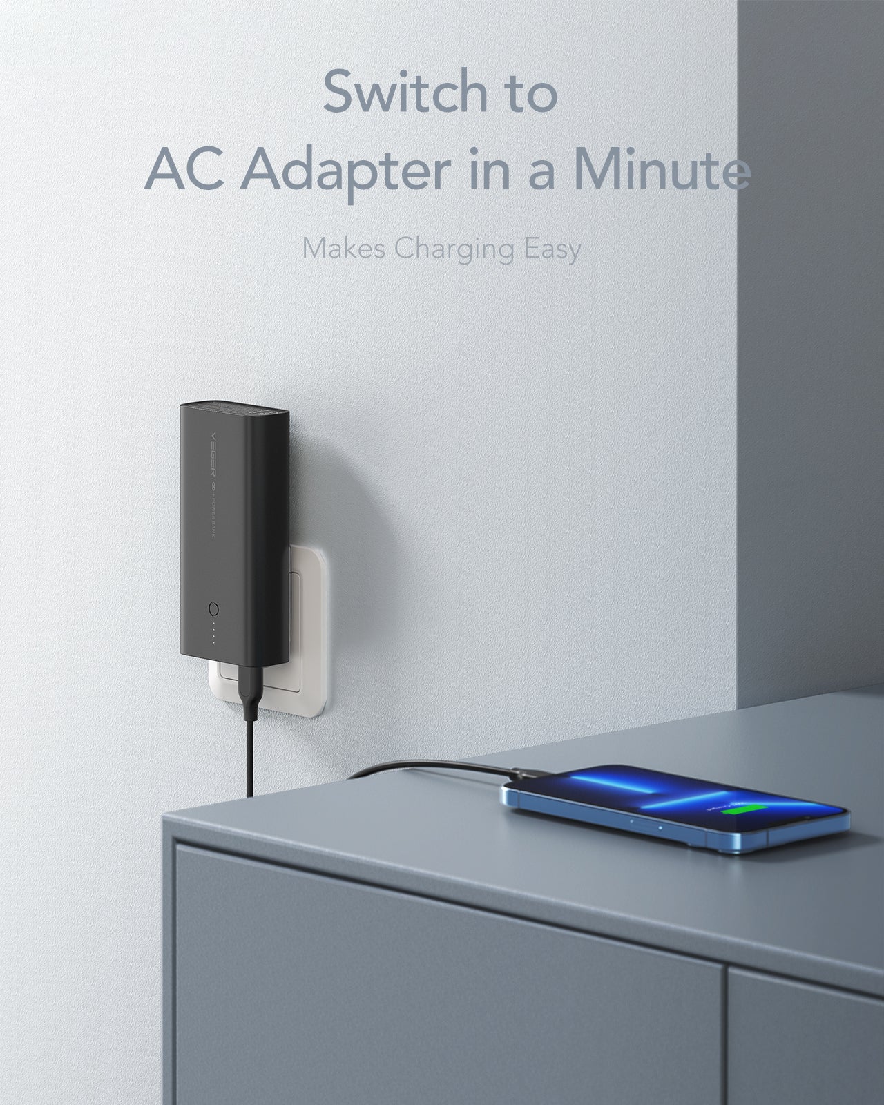 ACE100 Built-in EU Plug Power Bank PD 20W 10000mAh