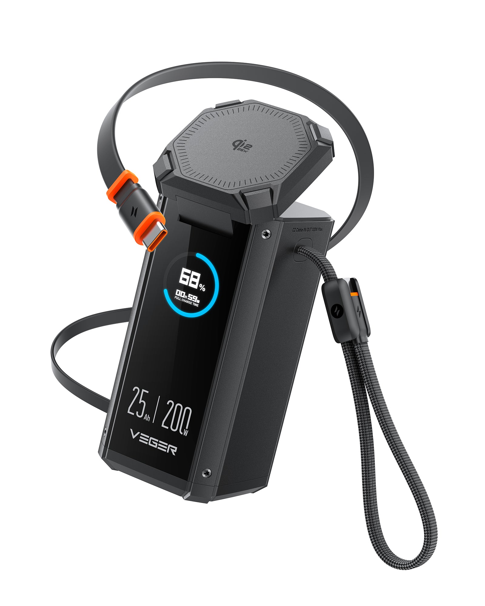 25000mAh 225W Smart Power Bank with 25W Wireless Charging