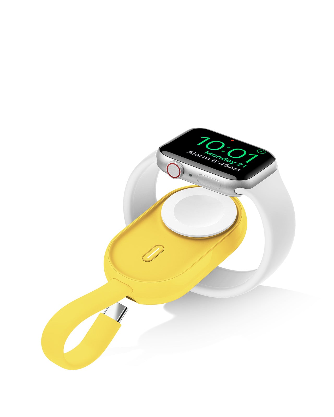 W0102 Super Mini Wireless Charger for Apple Watch, 1200mAh Watch Battery Pack with Input Cable