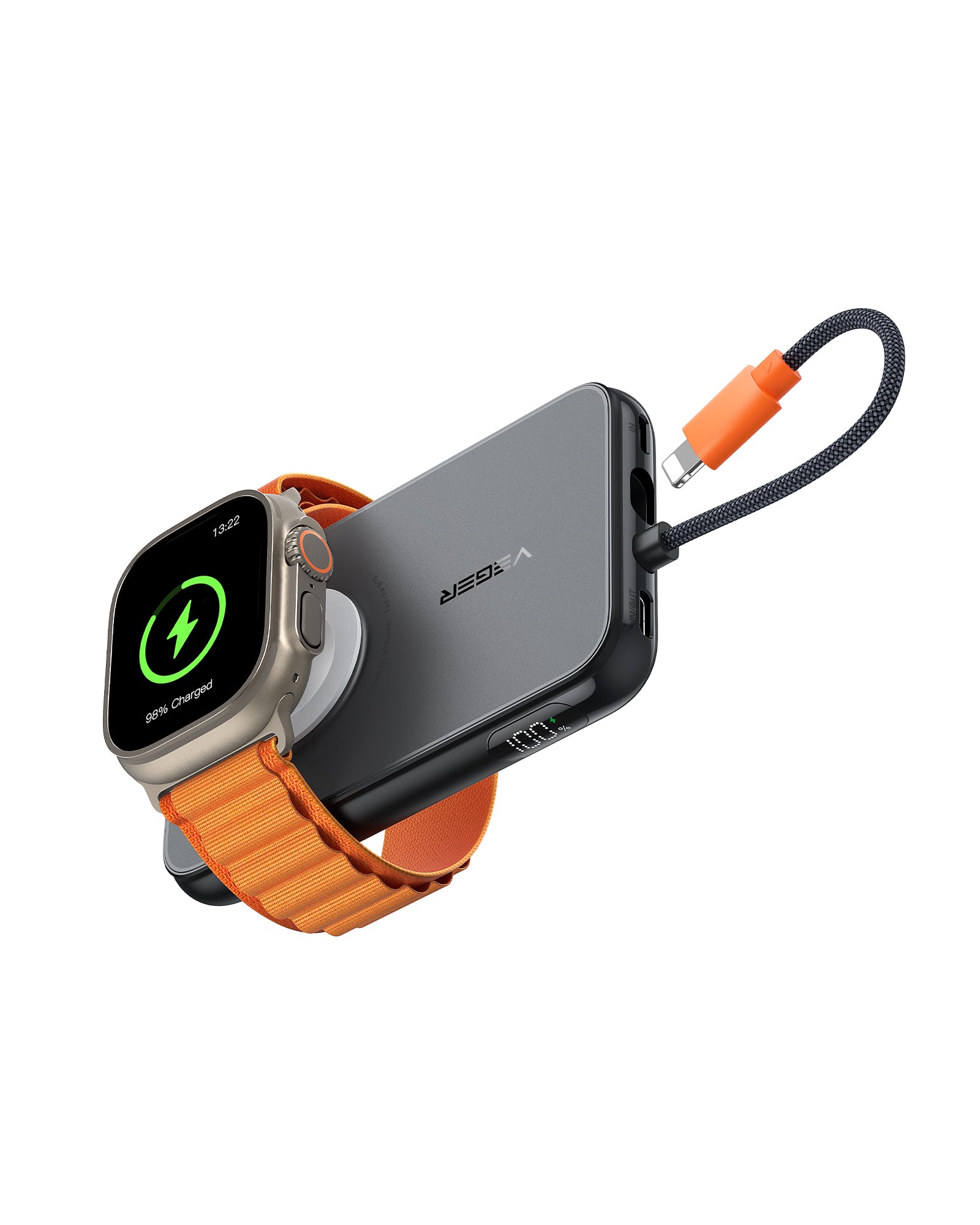 5,000mAh Portable Charger for iPhone with Built in Cable