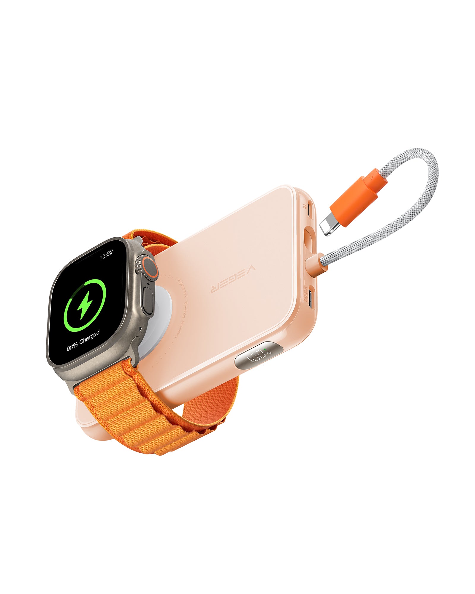 5,000mAh Portable Charger for iPhone with Built in Cable