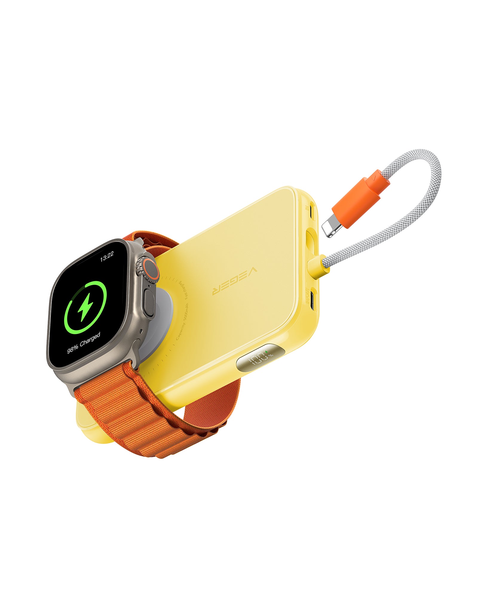 5,000mAh Portable Charger for iPhone with Built in Cable