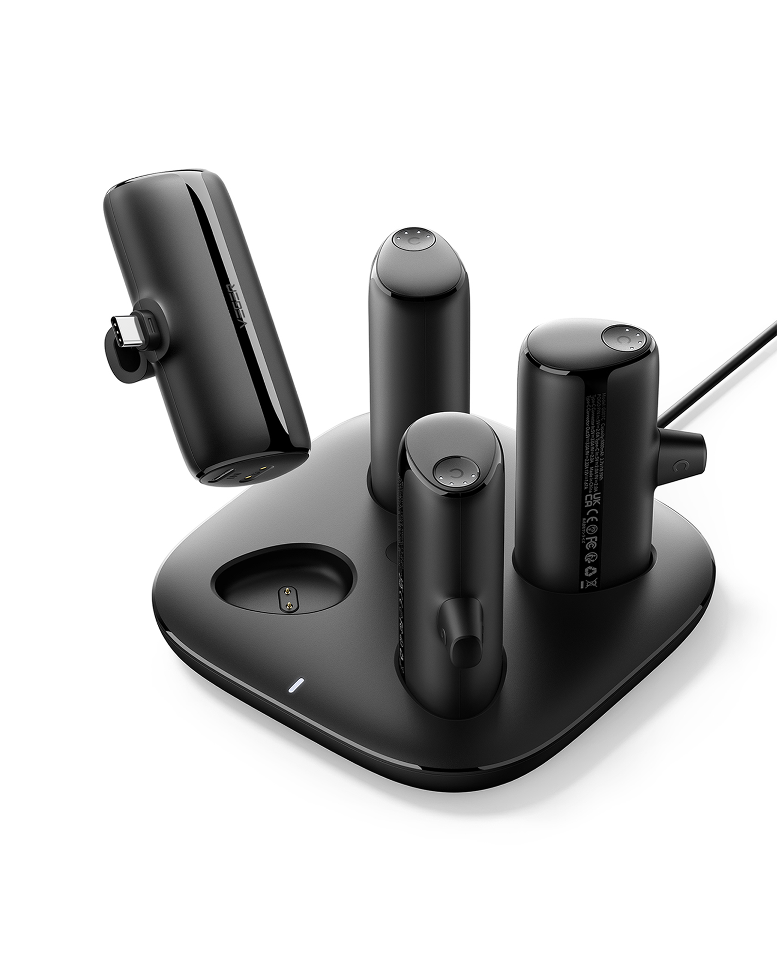 PlugOn Hybrid Type-C Charging Station Power Banks with Built-in Connectors