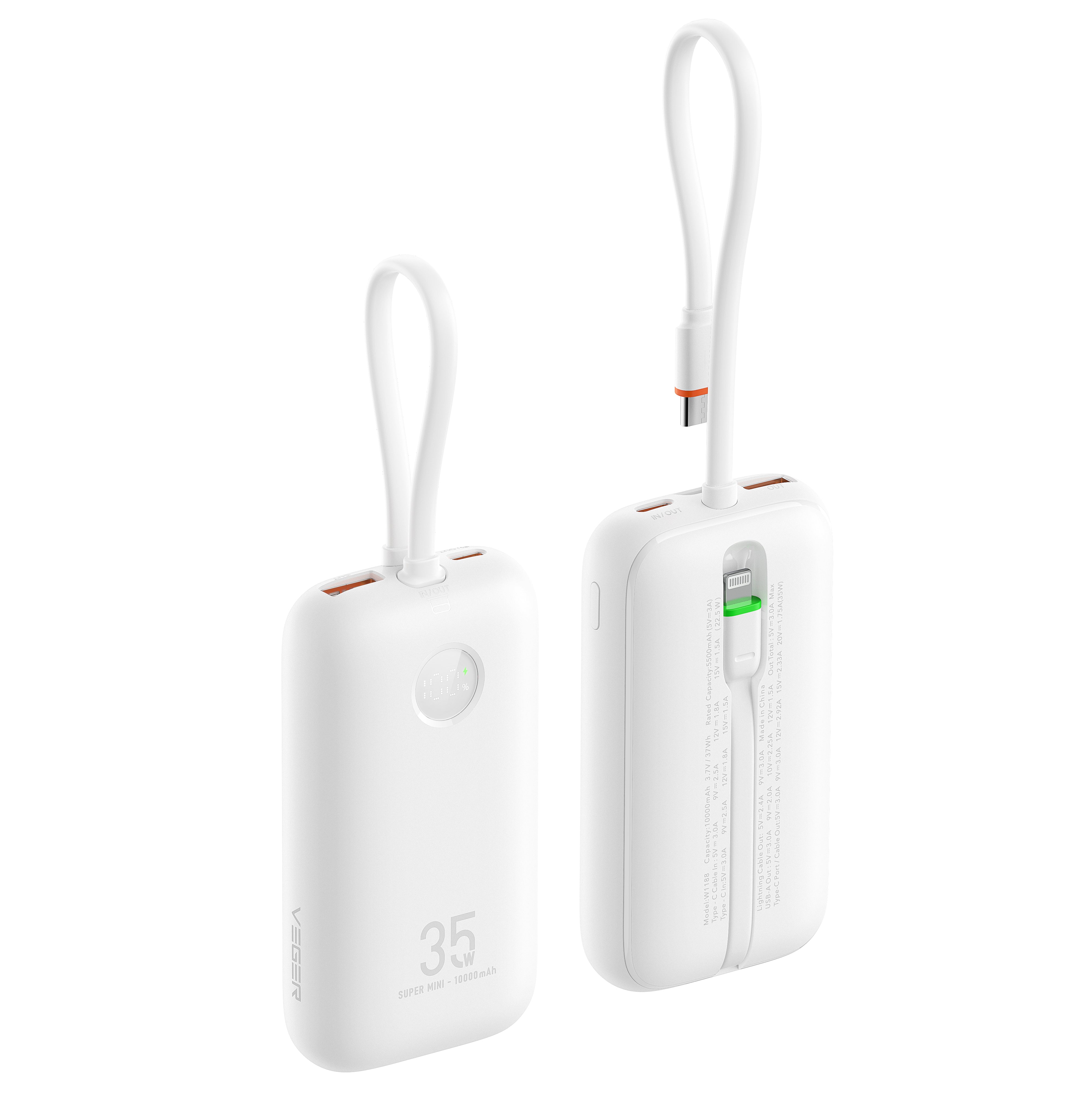 10000mAh Laptop Power Bank with LED Display PD35W Max Output