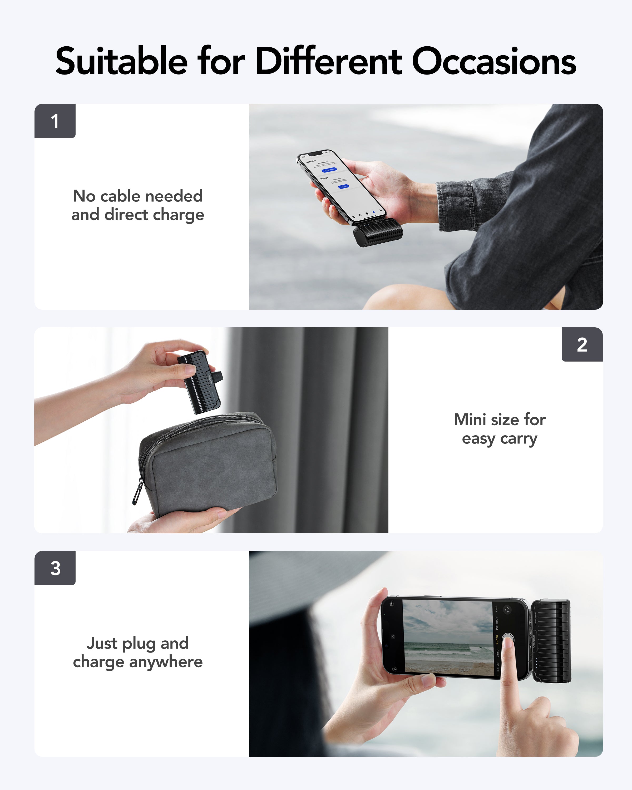 PlugOn Pro L Mini All in One Fast Charging Power Bank