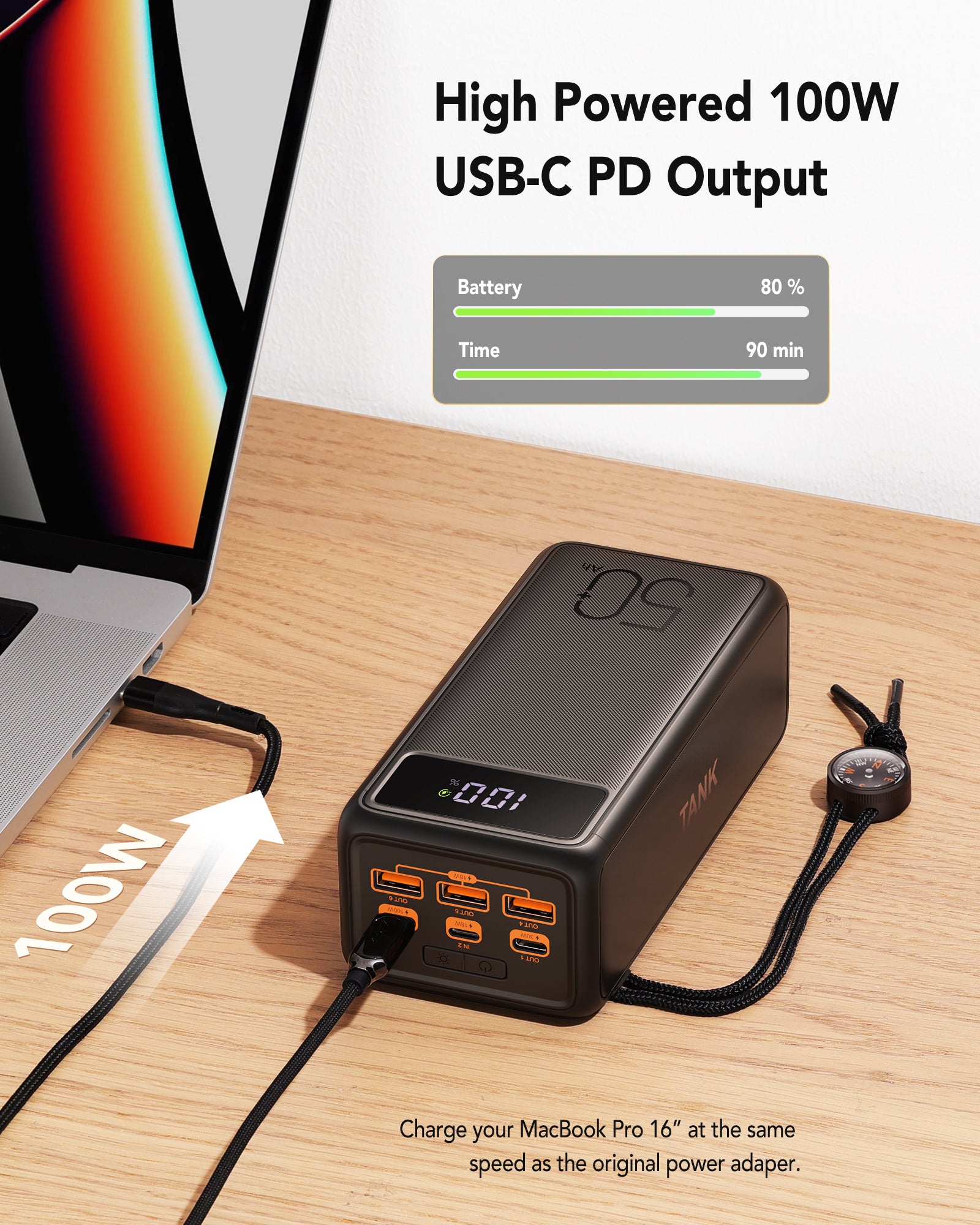 camping powerbank Tank Boost 56000mAh 130W Camping Power Bank for Laptop
