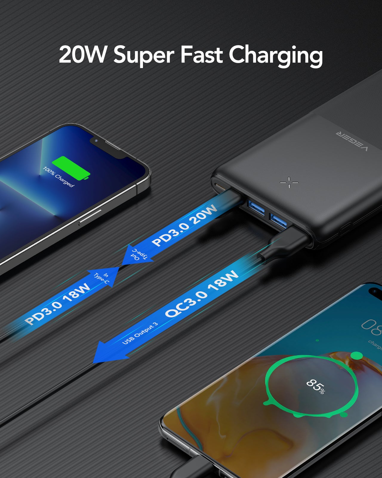 S22 Ultra Slim 20000mAh Fast Charging Power Bank