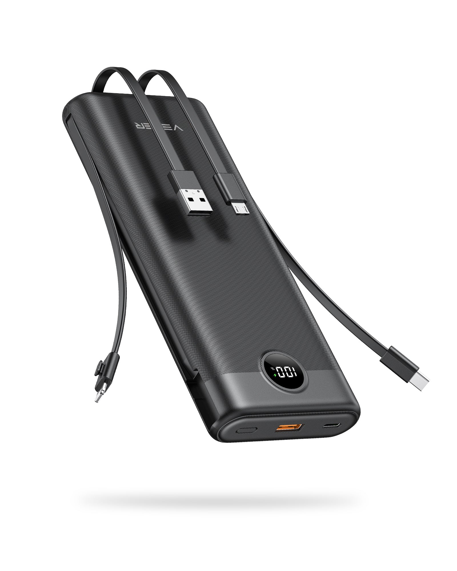 C30 30000mAh Power Bank with Built-in 4 Cables