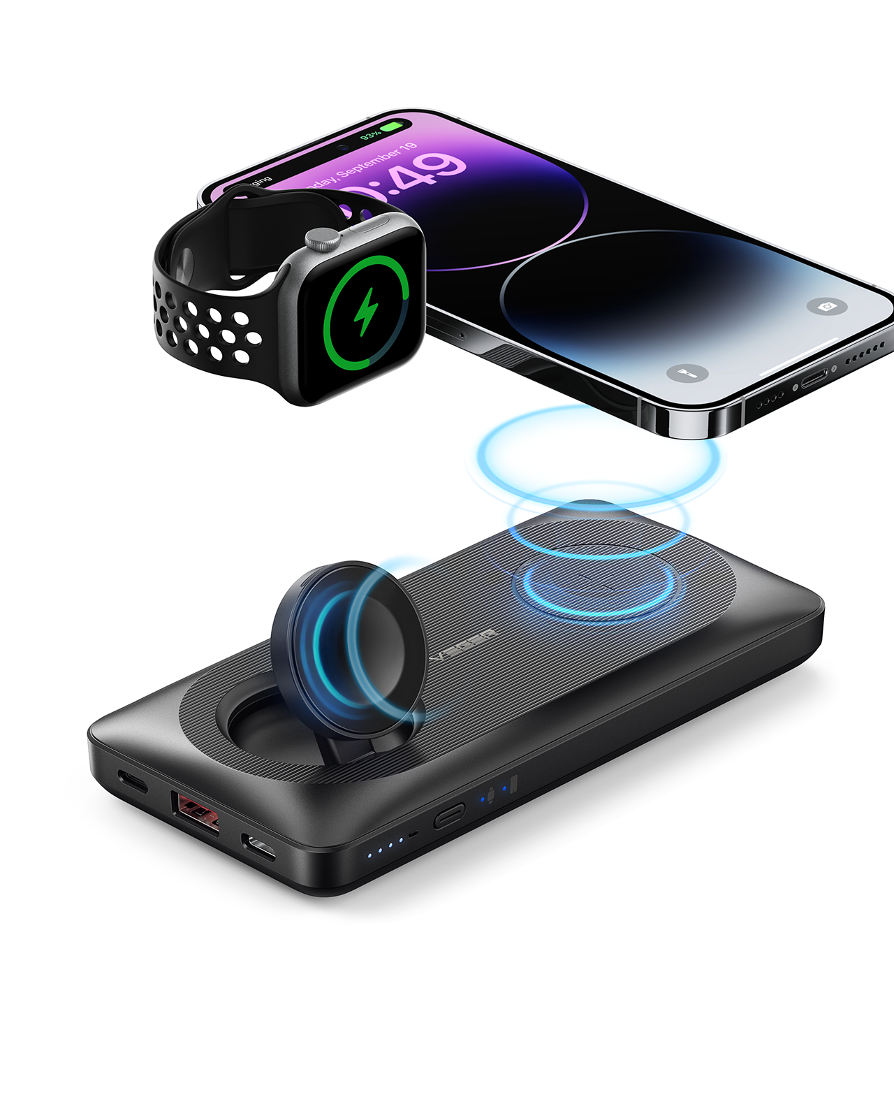 MagMulti Wireless Power Bank for iPhone/ iWatch/ AirPods Pro